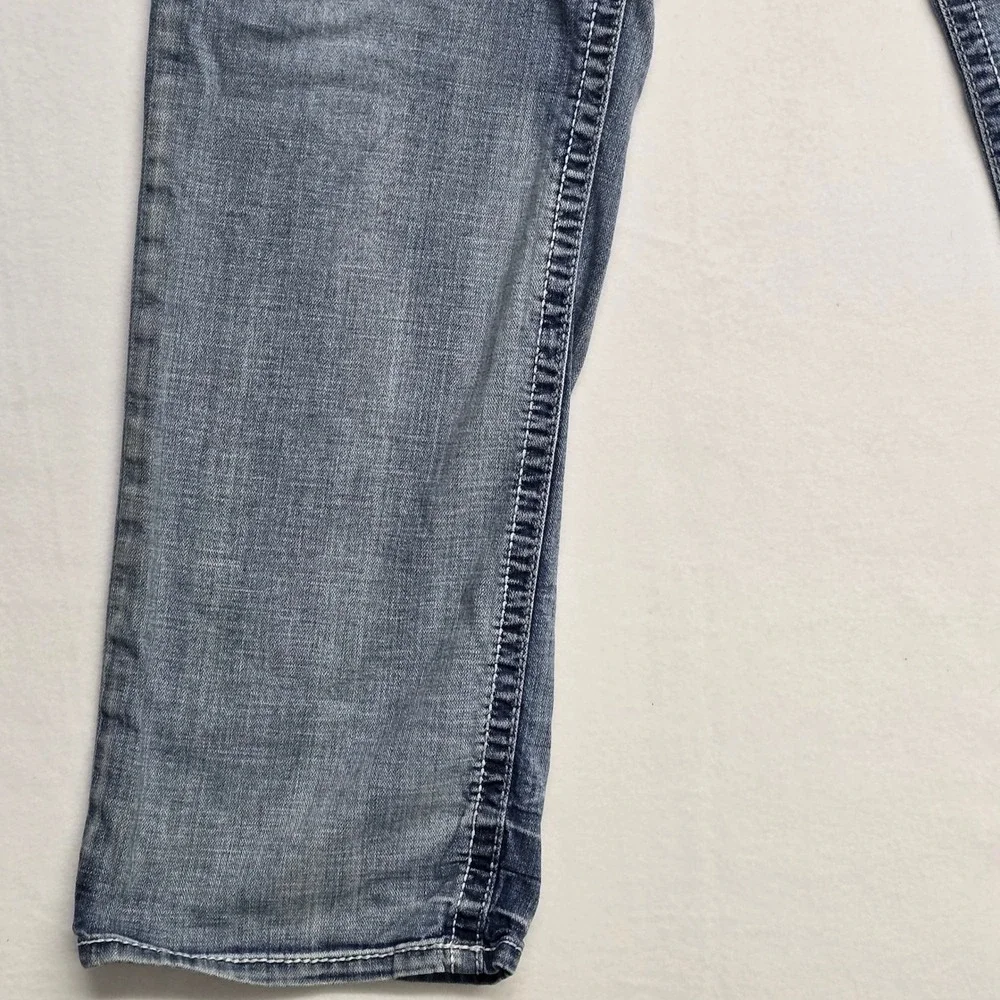 BKE Seth Mens Straight Leg Jeans Medium Wash Blue‎ Denim 36R Stretch